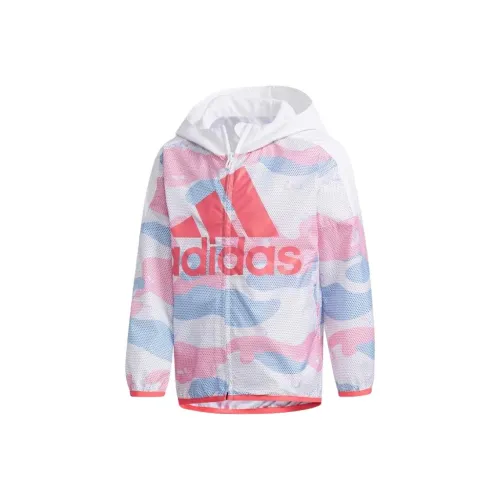 Adidas Куртки Пальто Белый Дети Возраст 3-7 Лет