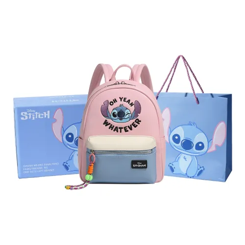 Disney Stitch Series ПУ (полиуретан) Рюкзак Женские Розовый