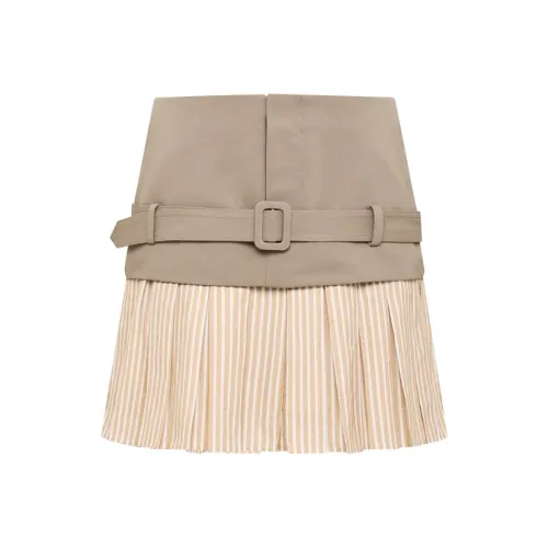 Lost In Echo Повседневные короткие юбки Женские Мокко