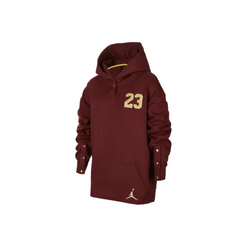 Jordan MJ Chinese New Year Толстовка Темный Командный красный Детский