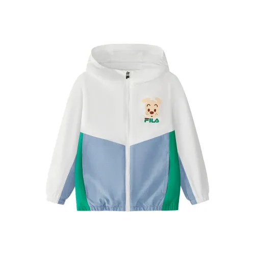 FILA KIDS x YUANTIANZHI LIANMINGKUAN Куртка Стандартная Белая для Детей Возрастом 3-7 Лет