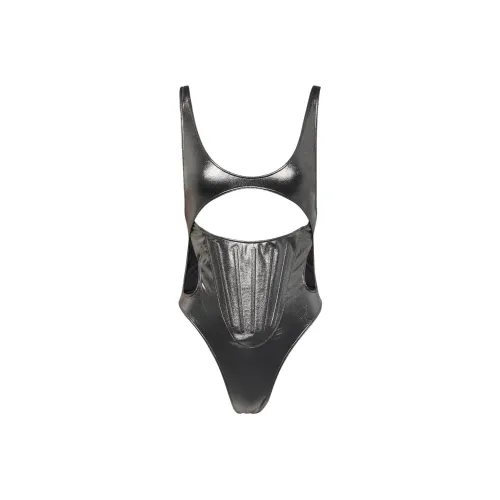 Mugler One-piece Swimsuit Women's Chrome Gold