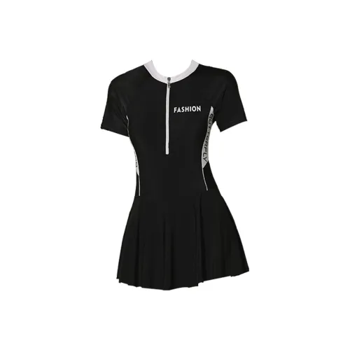 HAOZHILANG Черный Женские Купальники One Piece