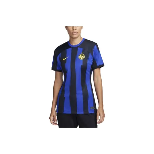 nike Dri Fit Футбол Джерси 2023 24 Сезон Международный Бежевый Синий Домашний Женский Синий Черный