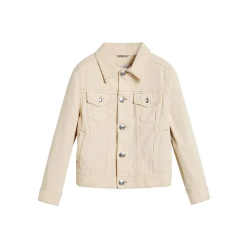 Brunello Cucinelli Сливочный Kids Куртки