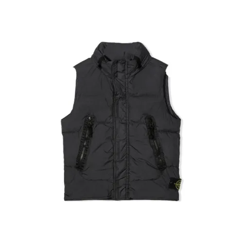 STONE ISLAND Черные Детские Жилеты