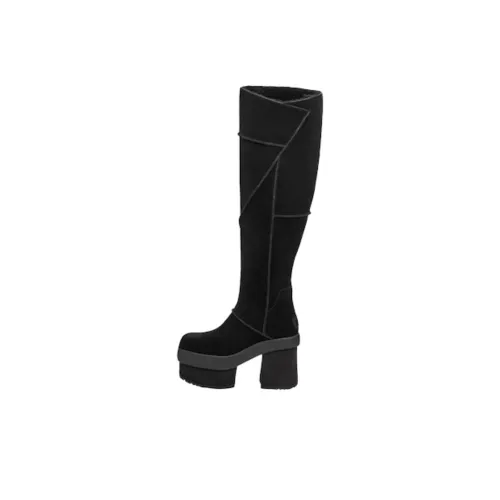 UGG New Heights Платформа Xtra Высокие сапоги до колена Женские Черные