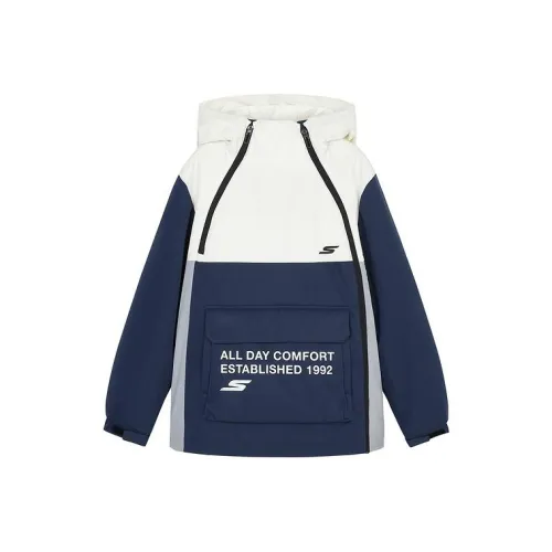 Skechers Kids Хлопковый пуховик Темно-синий Черный Подростки