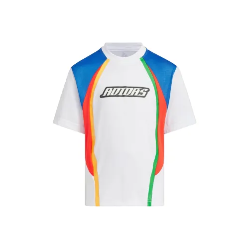 Adidas T-рубашка Sportswear с короткими рукавами белая авиационно-синяя для детей в возрасте 3-7 лет