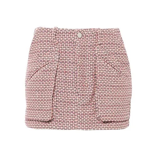 AMIRI FW24 Повседневные короткие юбки Женские Фламинго Розовый