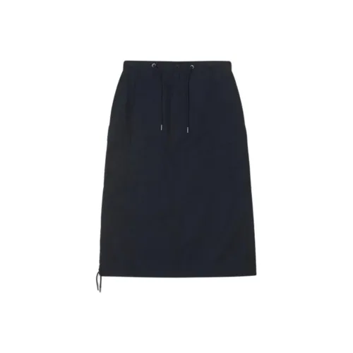 Конверс Повседневная Длинная Юбка Женская Черная