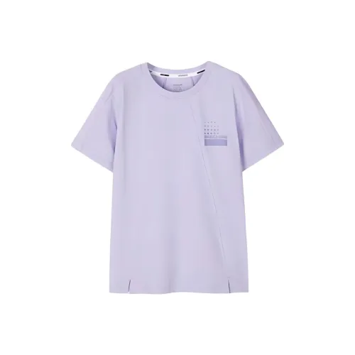 Skechers Comfort Enjoy Technology Series T-рубашка Светлый снег Синий Подростки