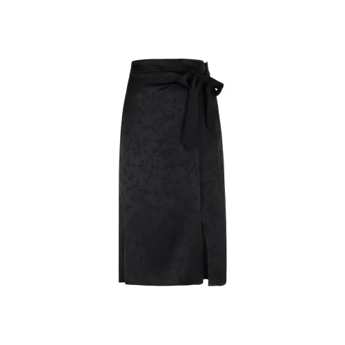 THE SEA LIFE Повседневный Длинный Юбка Женские Черный маг