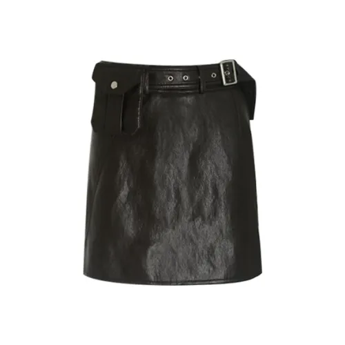 Little Pull Повседневные короткие юбки Женские Кофе