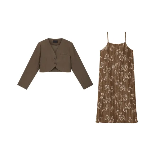 VIMLY Кофе Женские Комплекты с Юбкой