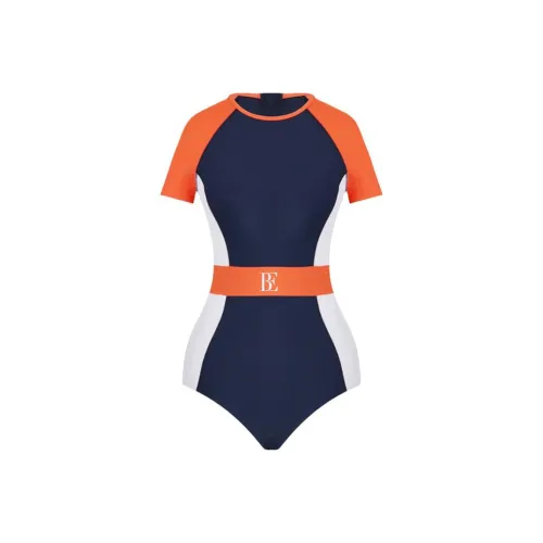 BALNEAIRE Оранжевый, синий, белый, пэчворк, женские, ван-пис, купальники