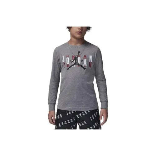 Джордан Scramble Длинный рукав Т-рубашка Детская Серого цвета