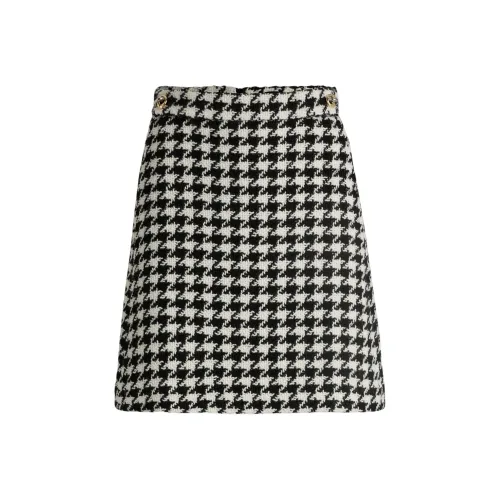 HUGO BOSS Черные/Белые Женские Повседневные Короткие Юбки