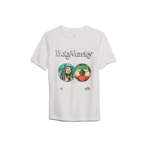 GAP × JIMI Hendrix Co Branded SERIES Серый белый Детские футболки