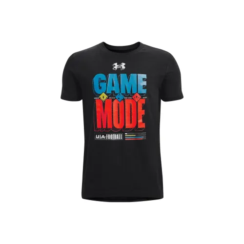 Under Armour Детская одежда Game On Football Короткий рукав T-рубашка Черный для малыша
