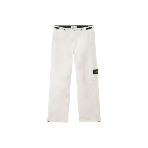 STONE ISLAND Повседневные брюки Мужские Белые