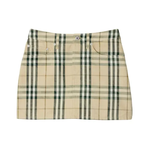 Burberry FW24 Повседневные короткие юбки Женские Бежевый
