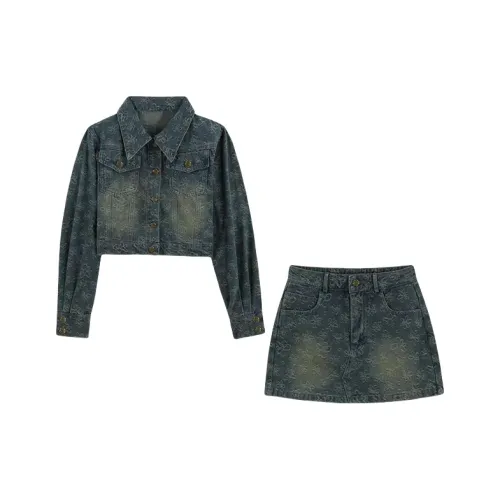 ZUKIZUKI Комплект с юбкой Женские Джинсовый