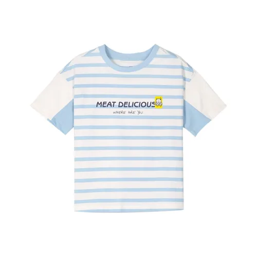 Рубашка Red Bean с синими полосами для детей в возрасте 3-7 лет