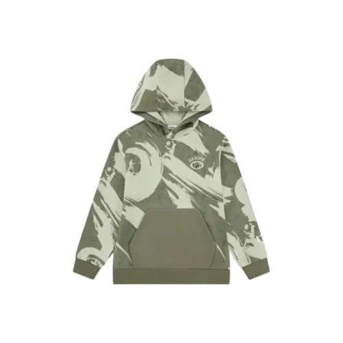 QIAODAN Толстовка Кокосовый Зеленый Остров Зеленый С принтом по всей поверхности Подростки