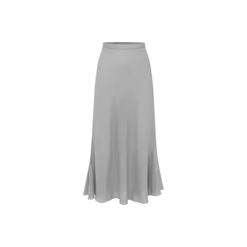 WITH JEAN SS24 AVA Midi Юбка Повседневная Длинная Юбка Женская GREY Серый