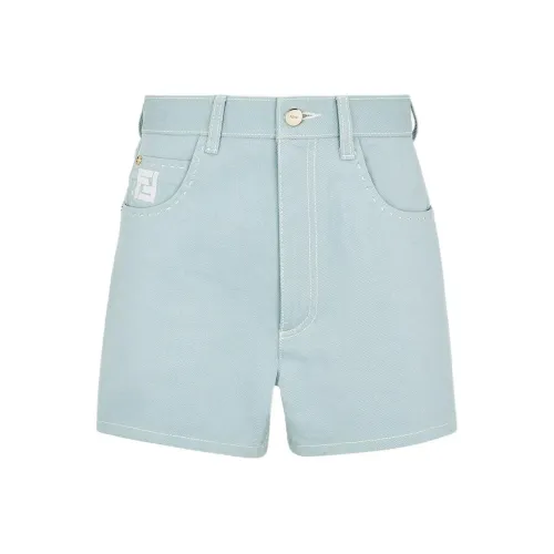 FENDI Джинсовые шорты Женские Светло-синие