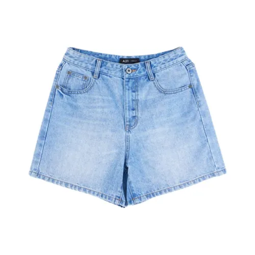 A21 Джинсовые шорты Женские Светло-Средний Синий