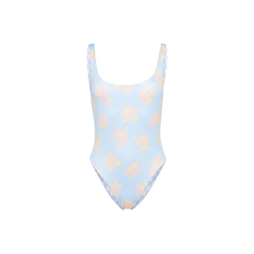 VERSACE SS24 Ван-Пис Купальник Женские Розовый воск Синий