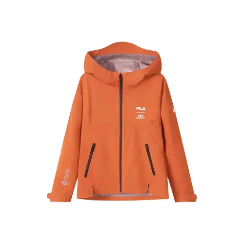 FILA KIDS x BBC EARTH Куртки и пальто кирпично-красного цвета для подростков