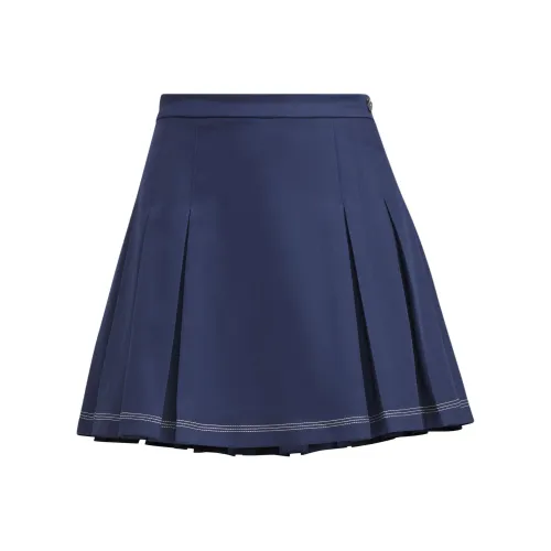 Adidas Originals Ретро SS25 Спорт Спортивный Клуб Юбка Повседневная Короткая Юбка Женская Темный Индиго