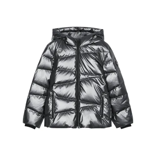 Skechers Kids Пуховик Серебристый Черный Подростки