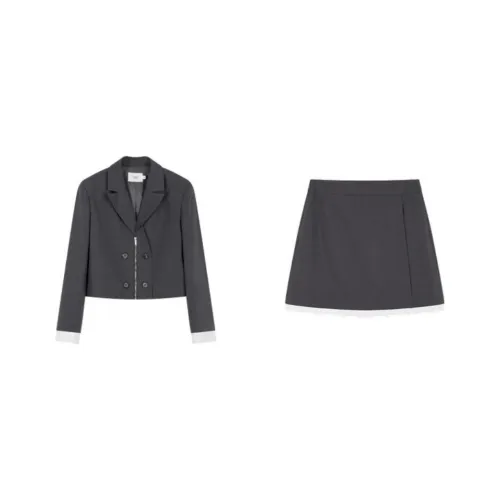 Mo Han Yi Mei Комплект с юбкой Женские Ультраматовый серый