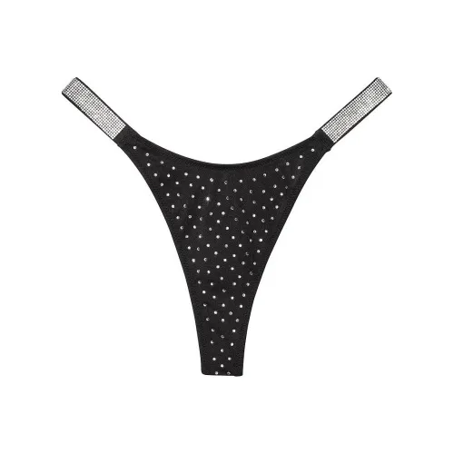 Victoria's Secret SHINE Ремень Стринг Бикини Низ Черный Плавки Женские Черный