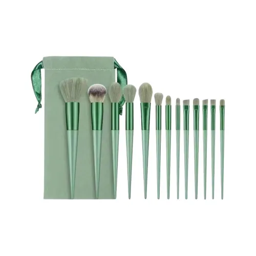 PISSA Матча Зеленый Набор кистей для макияжа мягкий и дружественный к коже 13 шт. Кисть + Кисть сумка