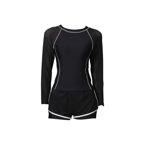 Hao Zhilang Черный Женские Двухкомпонентные Купальники