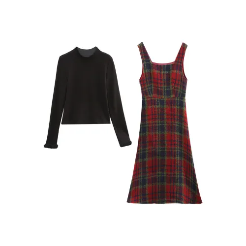 Комплект с юбкой A Paradise For Awakening Женская Красная Клетка