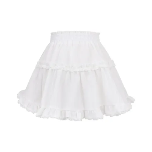 INSLIISA Повседневные короткие юбки Женские Белые