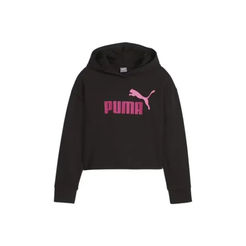 PUMA Толстовка ESS+ 2Col Логотип Юность Толстовка Черная Детская