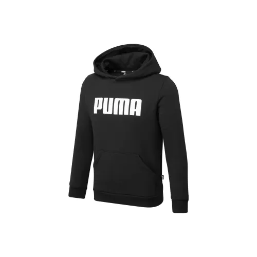 PUMA Свитшот с капюшоном Essentials для детей черный