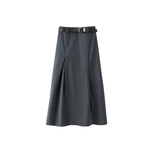 Miss Chipmunk Повседневный Длинный Юбка Женская Серого цвета