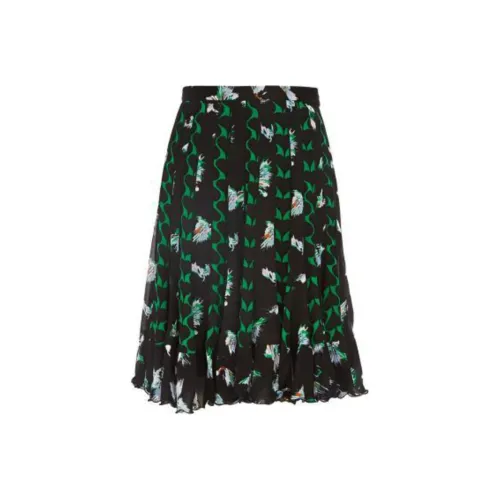 DVF Diane Von Furstenberg Повседневный Длинный Юбка Женские Зеленый