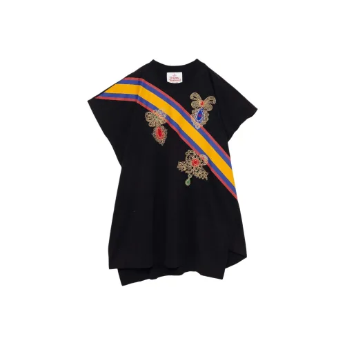 Vivienne Westwood Black Женские Короткие Платья с Рукавами