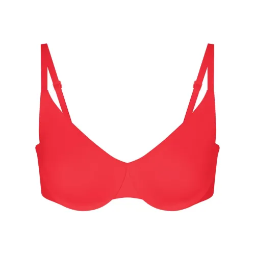 SKIMS Фирменный Плавательный Топ Бикини с Полным Покрытием Подкладка Бикини Женские Рубин Рубины