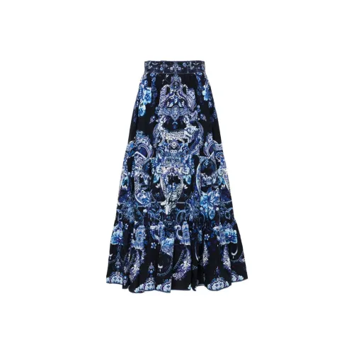 CAMILLA Повседневная длинная юбка женская синяя