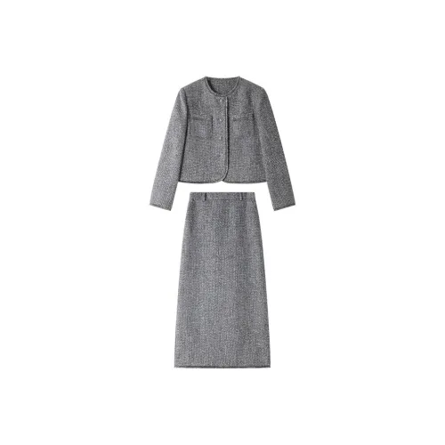 VIMLY Серый Женские Комплекты с Юбкой